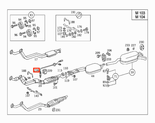 Mercedes-Benz W124 W140 R129 Lambda Probe (A0005403817) — view 5