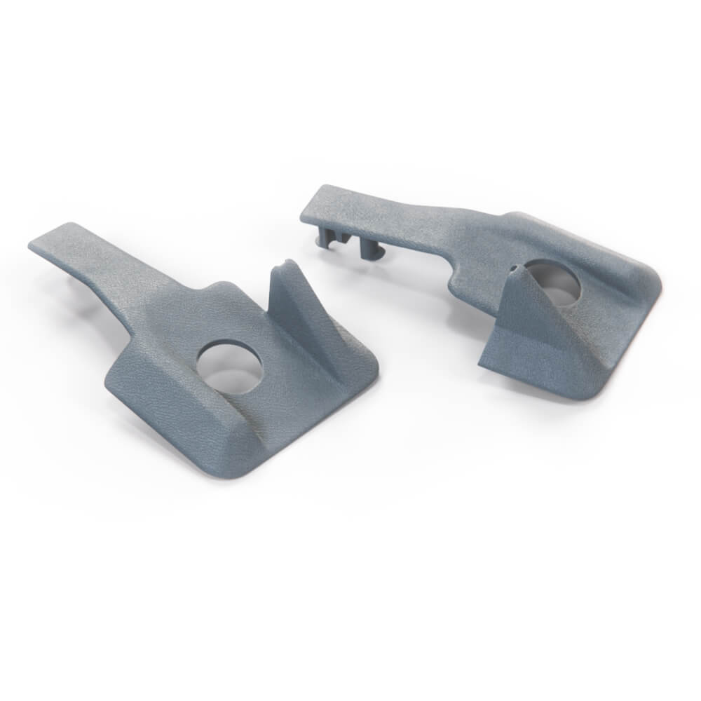 Mercedes-Benz W124 W201 Power Seat Rail Trims Set of 2 (A1246840318 / A1246840418) — view 2