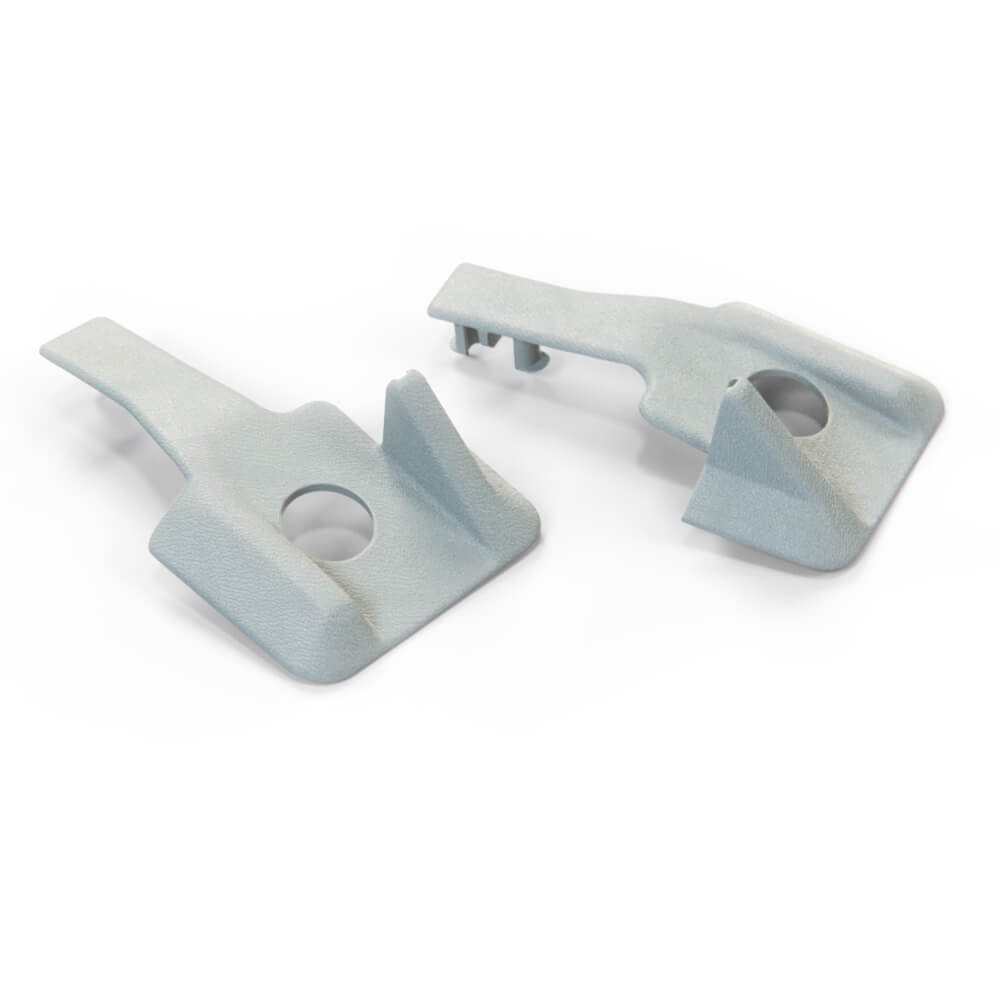 Mercedes-Benz W124 W201 Power Seat Rail Trims Set of 2 (A1246840318 / A1246840418) — view 3