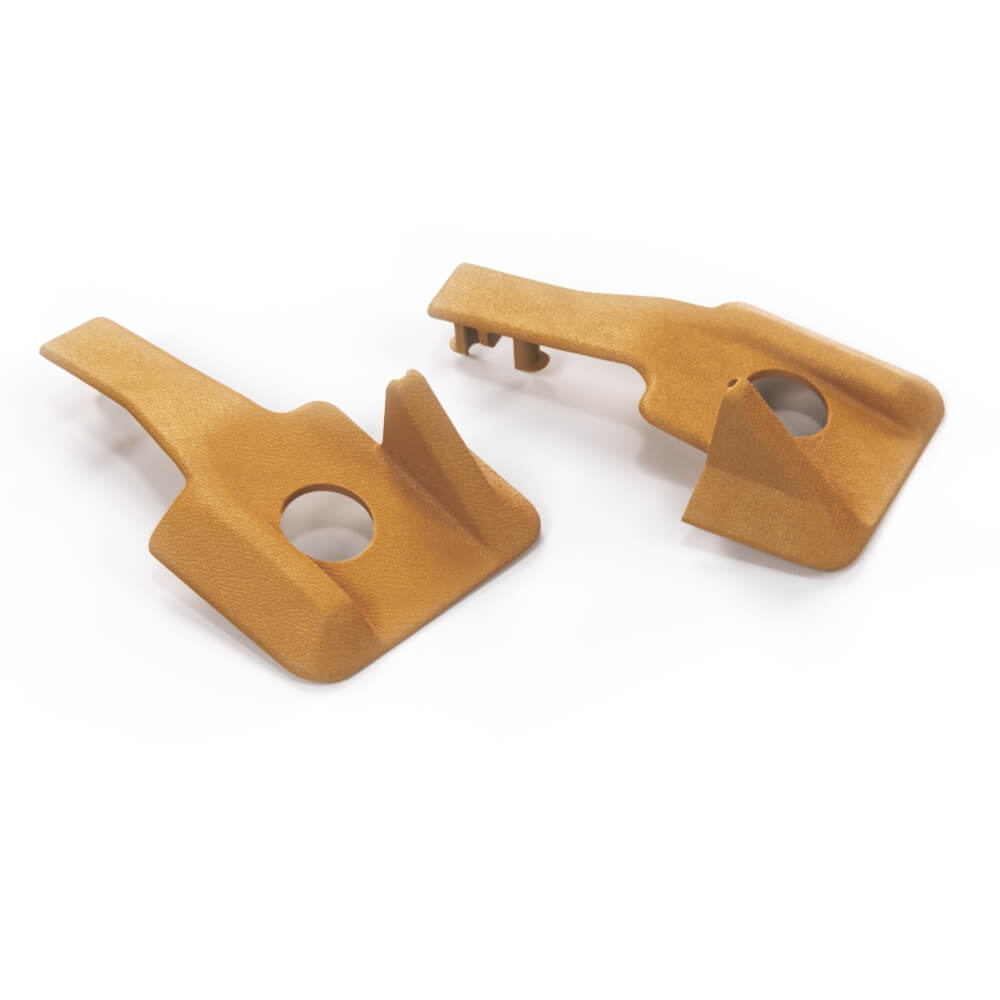 Mercedes-Benz W124 W201 Power Seat Rail Trims Set of 2 (A1246840318 / A1246840418) — view 7