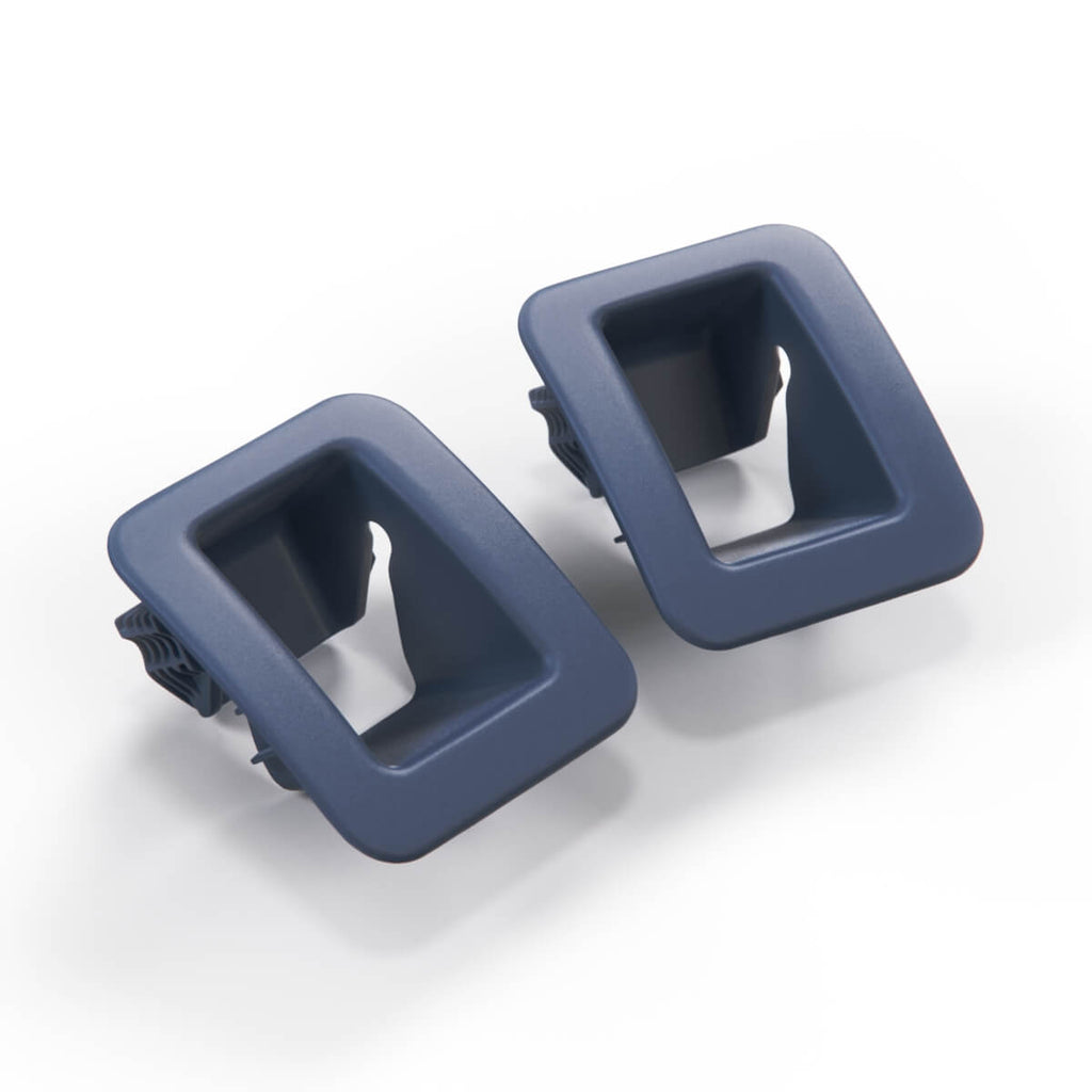 Mercedes-Benz W164 Rear Baby Seat Plastic Isofix Cover Trim Set of 2 All Colours Blau — Blau (Dark-Blue)