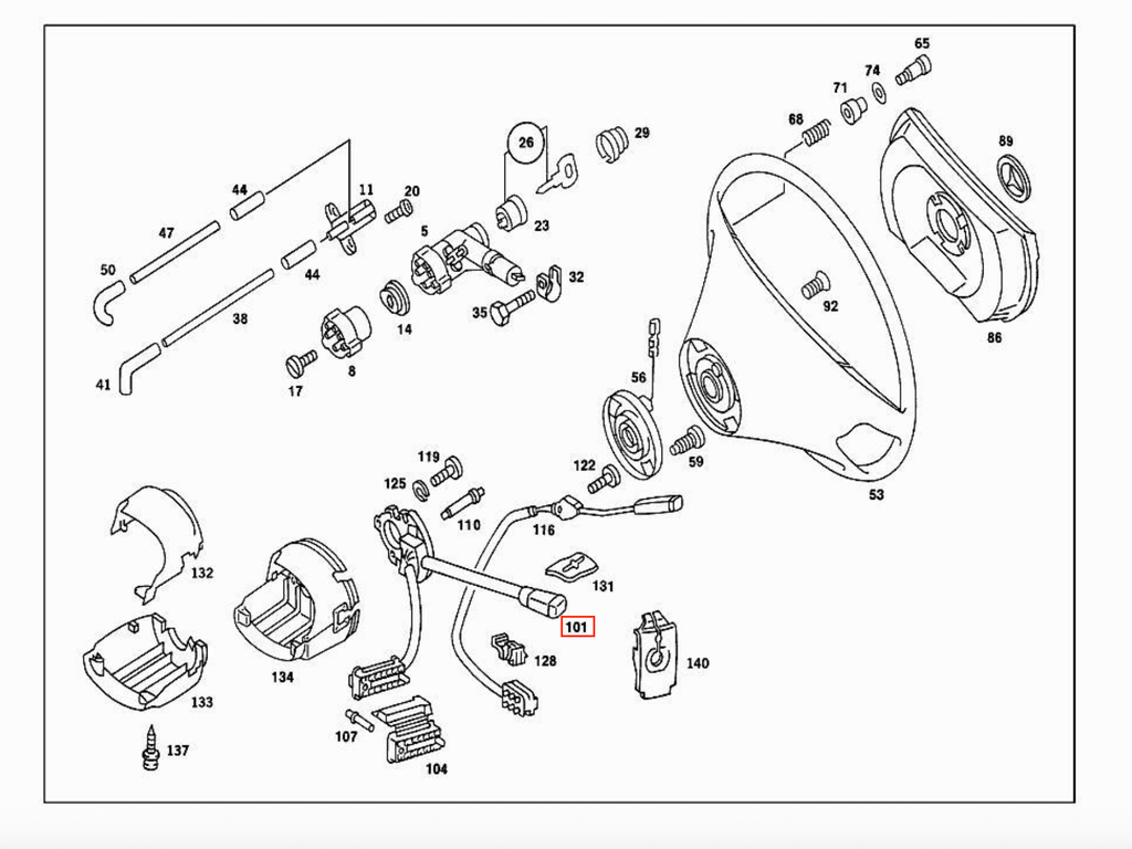 Mercedes-Benz W201 Combination Switch (A2015450624) — view 6