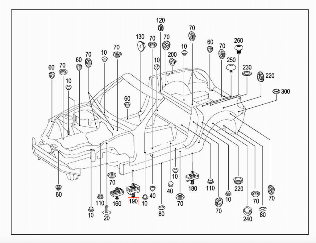 Mercedes-Benz W203 W211 W209 Lifting Jack Pad Set of 4 (A2039970186) — view 7