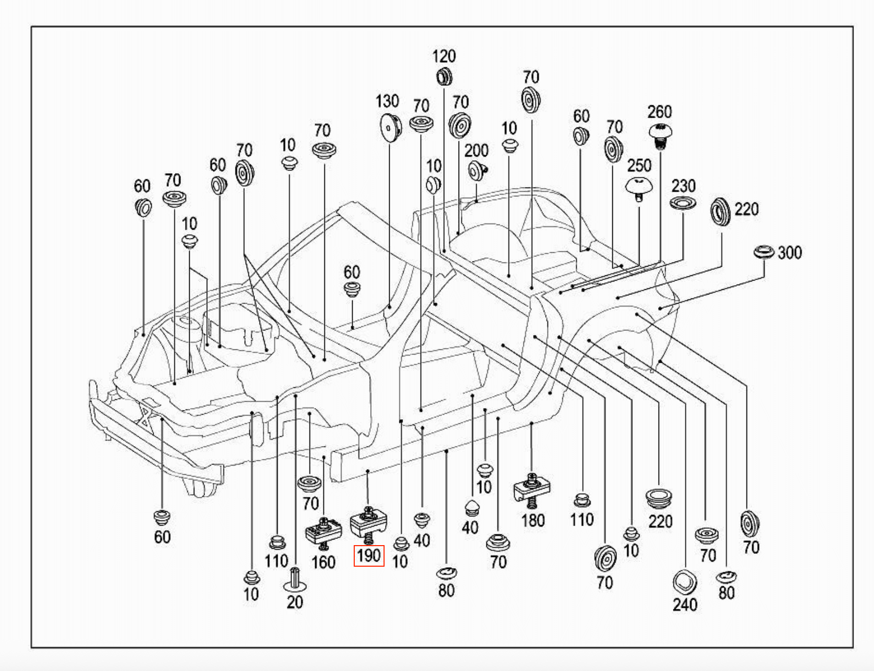Mercedes-Benz W203 W211 W209 Lifting Jack Pad Set of 4 (A2039970186) — view 7