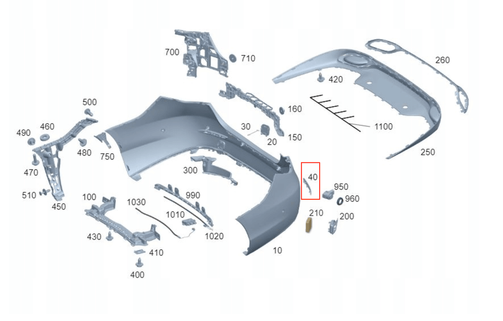 Mercedes-Benz W205 C205 W177 Rear Bumper Reflector Left or Right — view 7
