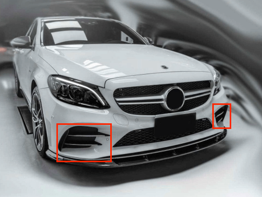 Mercedes-Benz W205 Fog Lamp Cover Set of 2 Left or Right (A2058857202 / A2058857302) — view 7