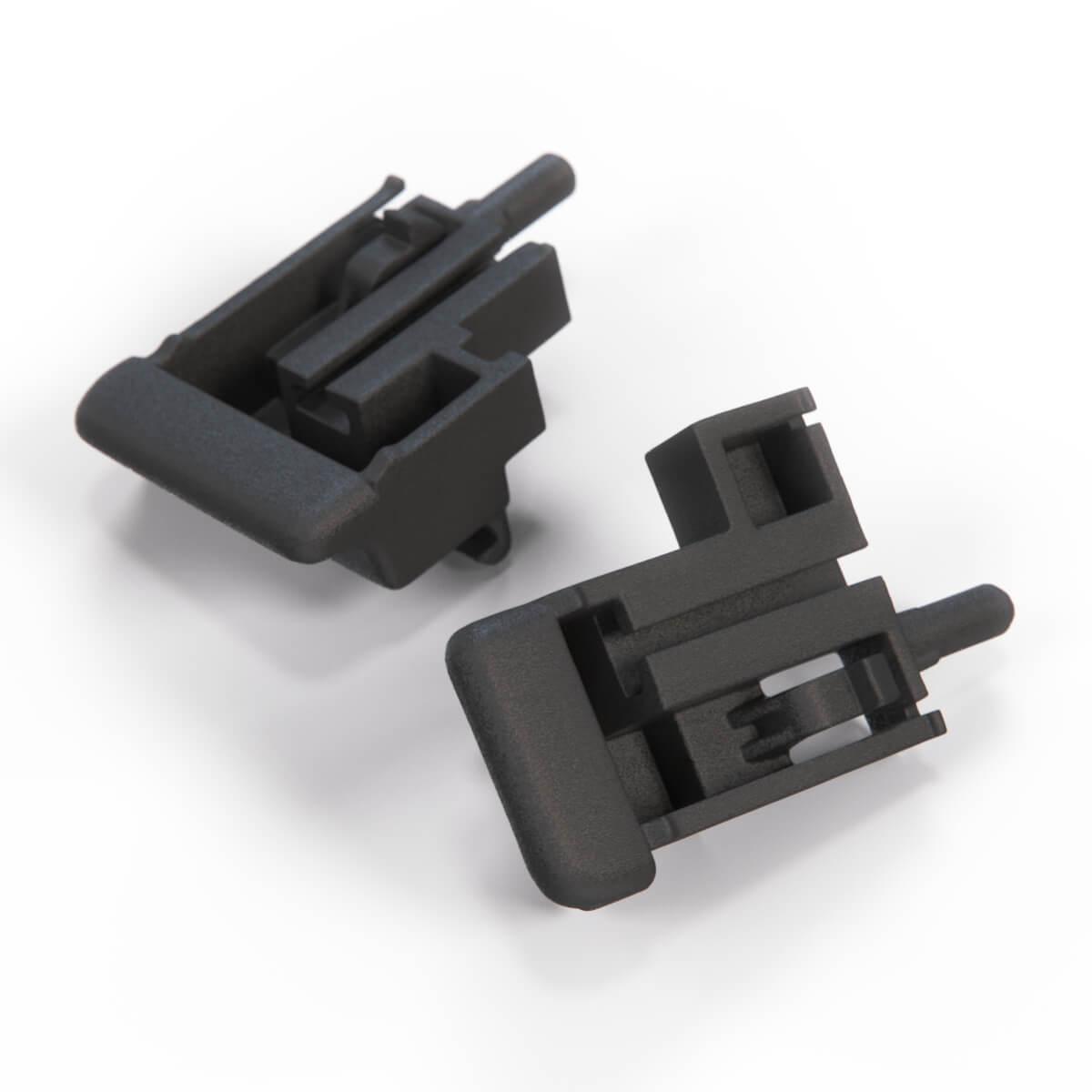 Mercedes-Benz W208 Center Console Cover Armrest Latch Black Set of 2 — view 2