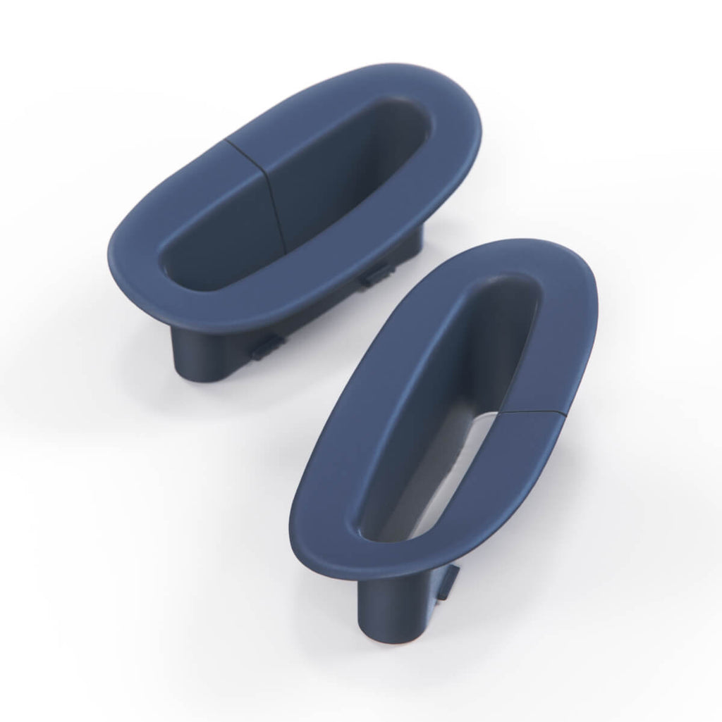 Mercedes-Benz W209 Convertible Rear Seat Cushion Top Upper Seat Belt Cover Set of 2 Blau — Blau (Dark-Blue)