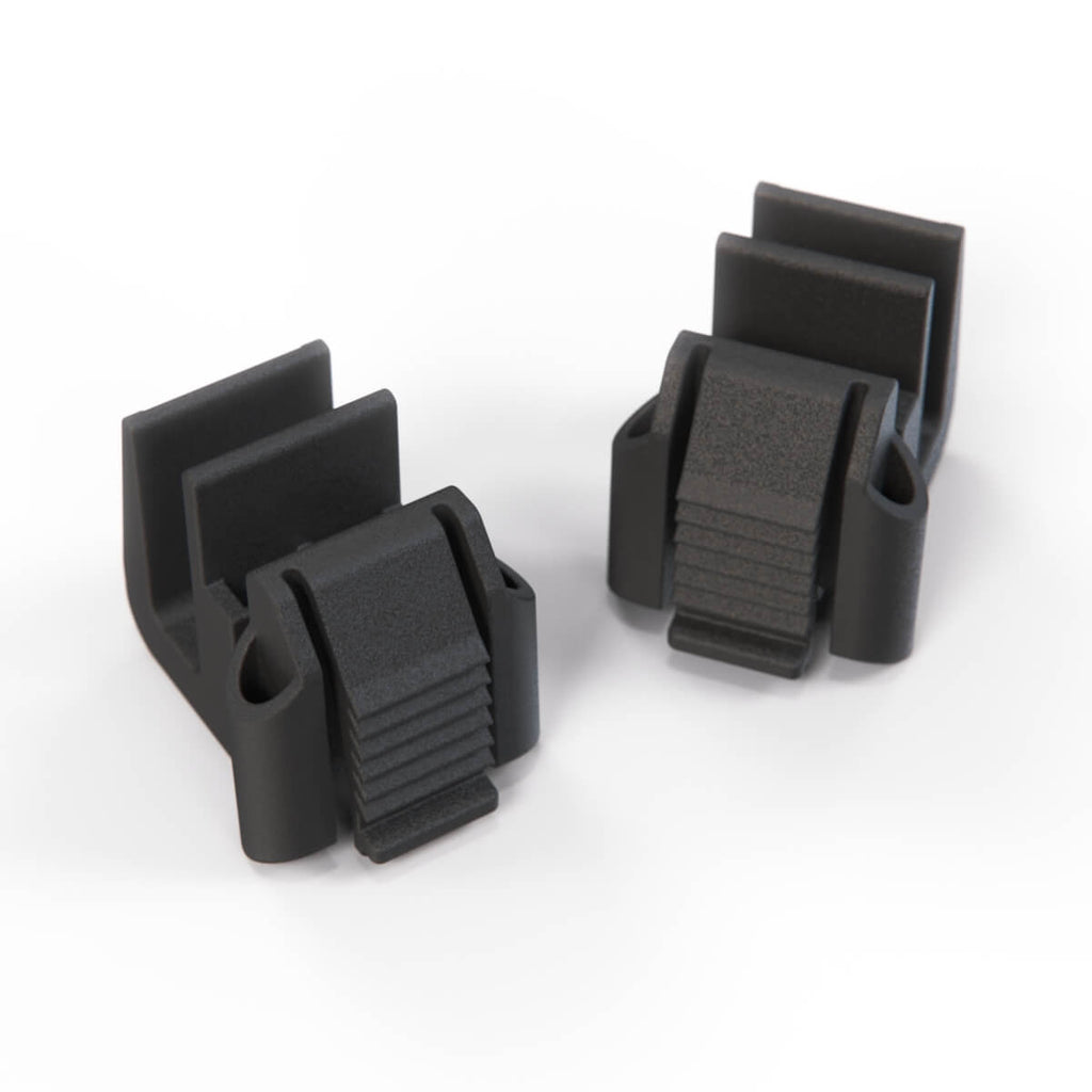 Mercedes-Benz R170 W168 W202 414 Radiator Cover Bracket Set of 2 Black (A2105040146) — view 3
