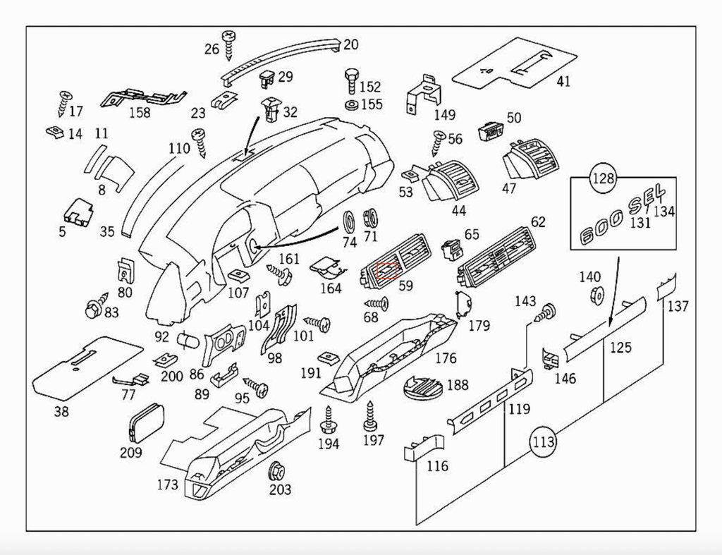Mercedes-Benz W210 W140 Air Conditioner Adjuster (A1408300554) — view 5