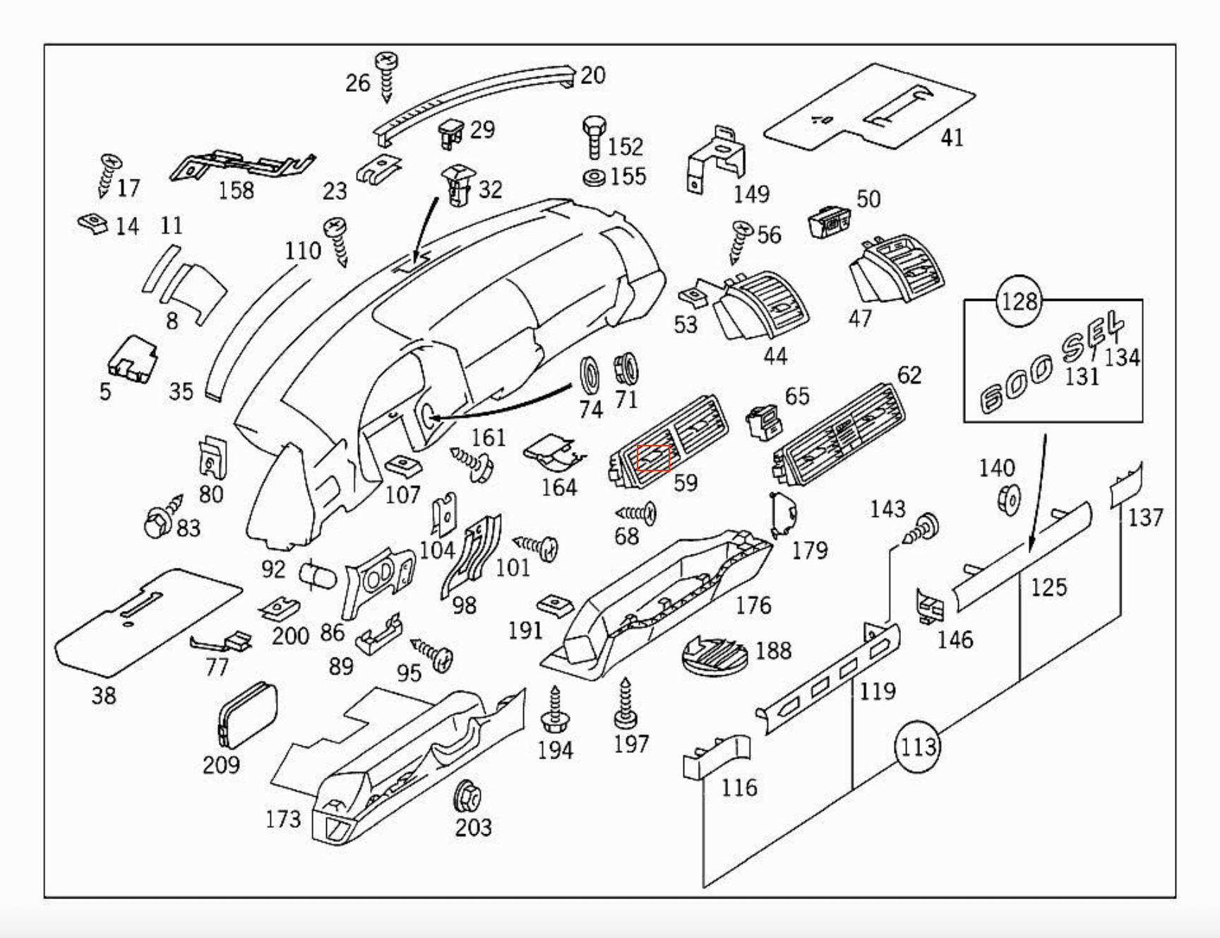 Mercedes-Benz W210 W140 Air Conditioner Adjuster (A1408300554) — view 5