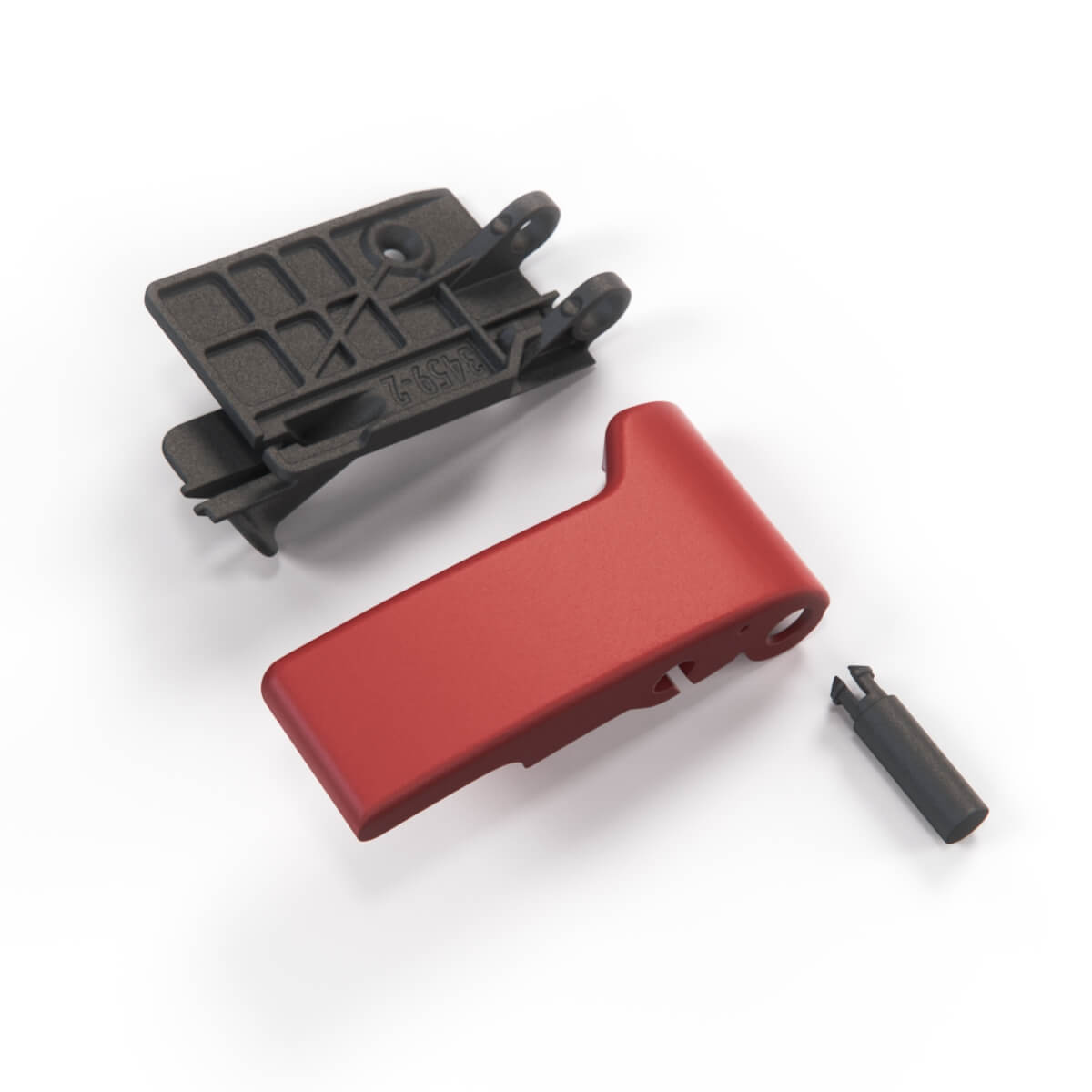 Mercedes-Benz W213 Interior Bonnet Release Pull Handle Black and Red (A2138800402) — view 5