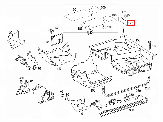 Mercedes-Benz W215 Rear Interior Under Seat Fuse Box Cover Cremebeige — view 6
