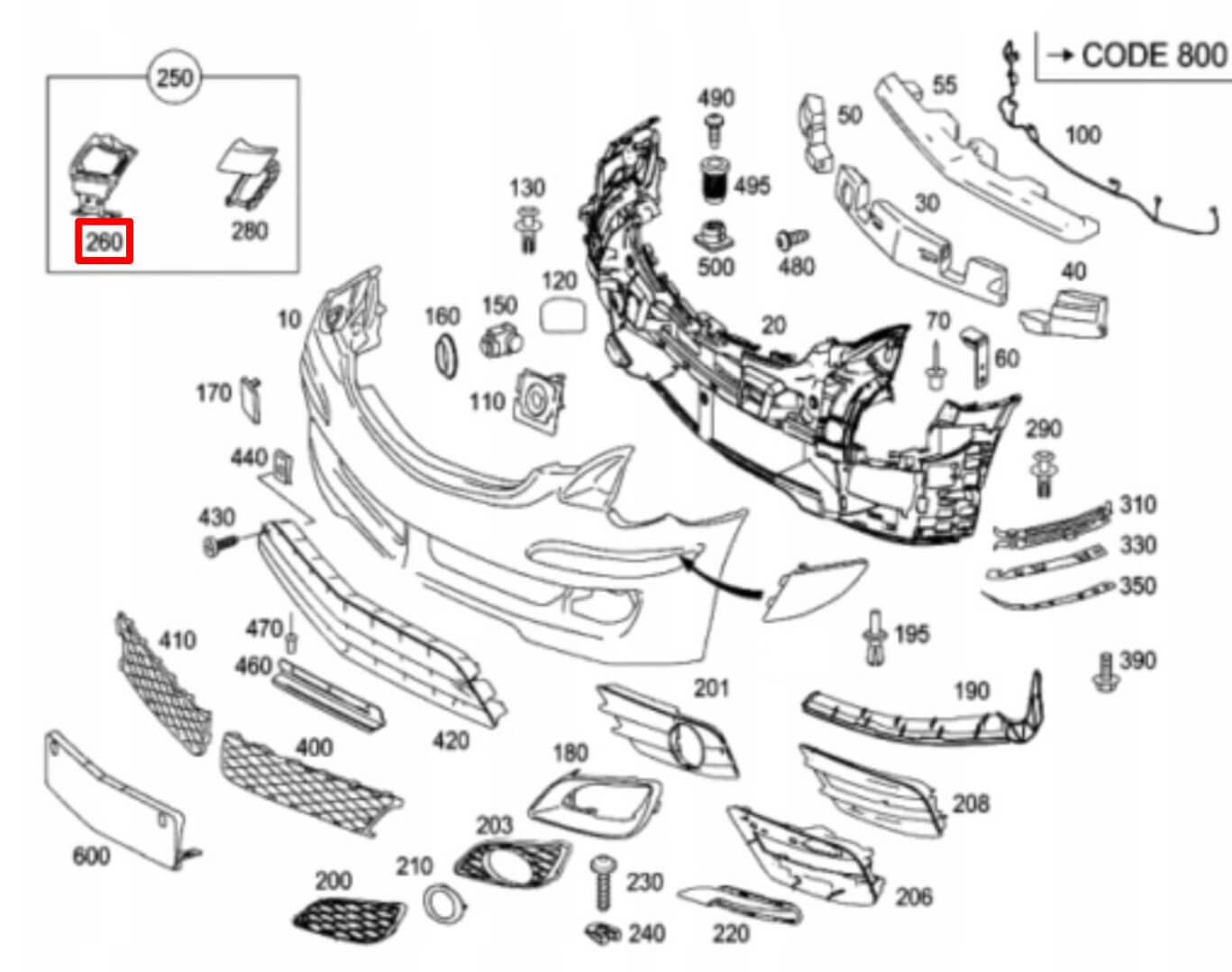 Mercedes-Benz W251 Headlight Washer Cover Bracket Black Left or Right — view 4