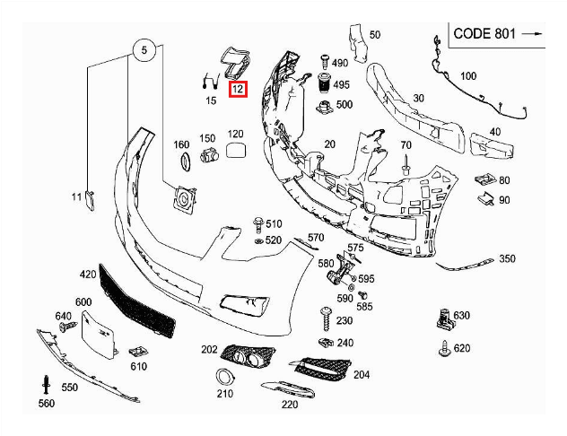Mercedes-Benz W251 Headlight Washer Cover Primed Left or Right — view 4