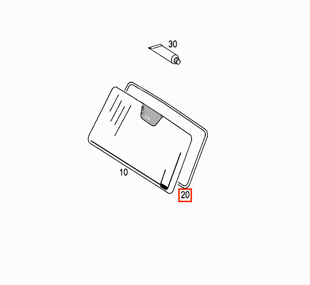 Mercedes-Benz W461 W463 W46 G-Class Windshield Seal (A4636710220) — view 3