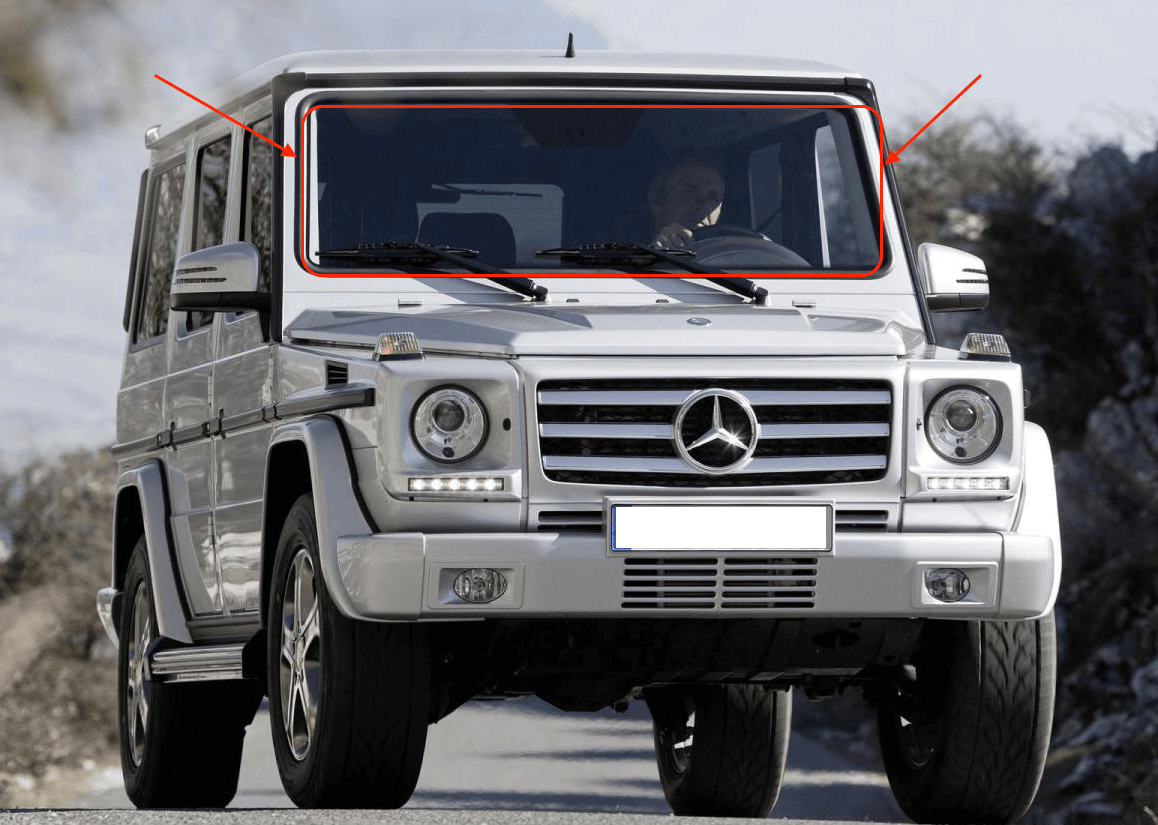 Mercedes-Benz W461 W463 W46 G-Class Windshield Seal (A4636710220) — view 4