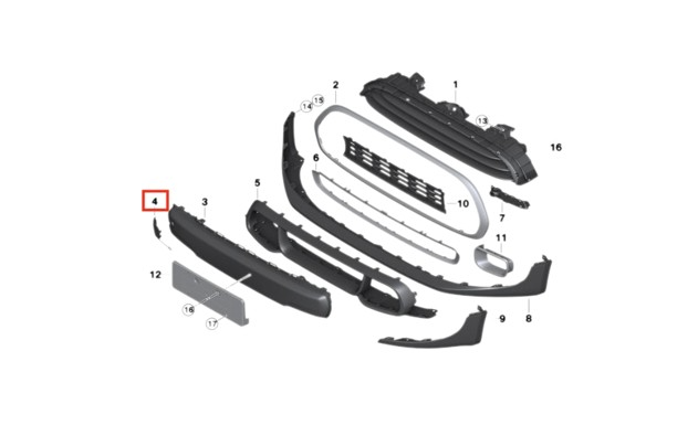 MINI Cooper F56 Front bumper tow hook cover FR32263/51117337796 — view 4