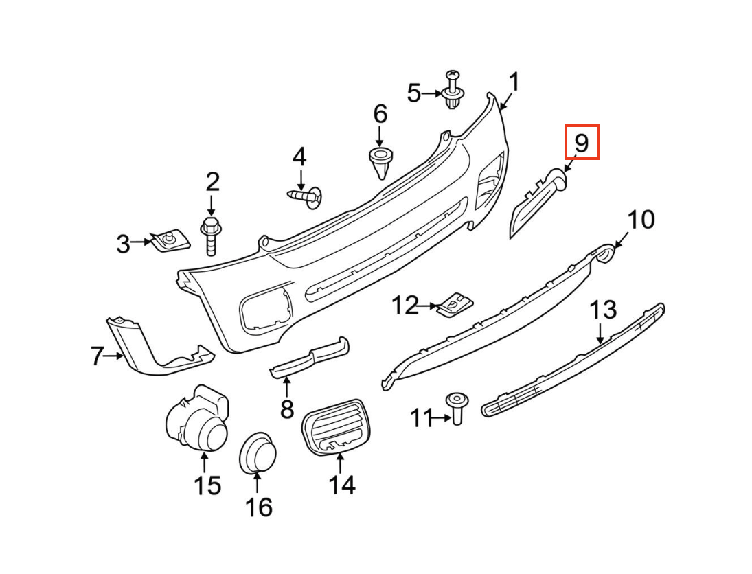 MINI R56 R57 R58 R59 JCW Aero Kit Rear Bumper Towing Tow Eye Trim Grille Black 51120413254 — view 4