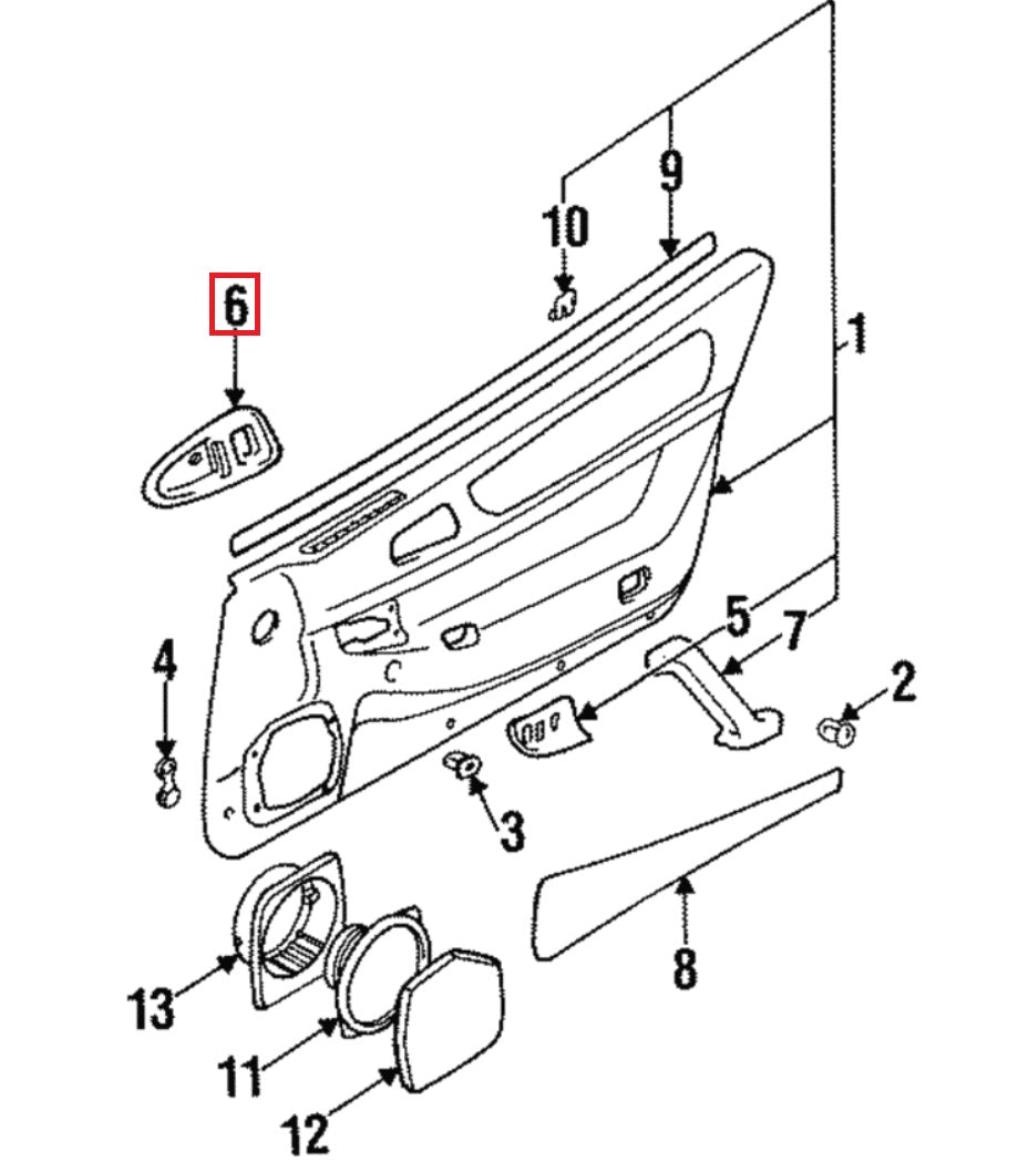 Mitsubishi 3000GT Door Handle Trim Bezel Left Or Right MB766536 / MB766537 — view 4