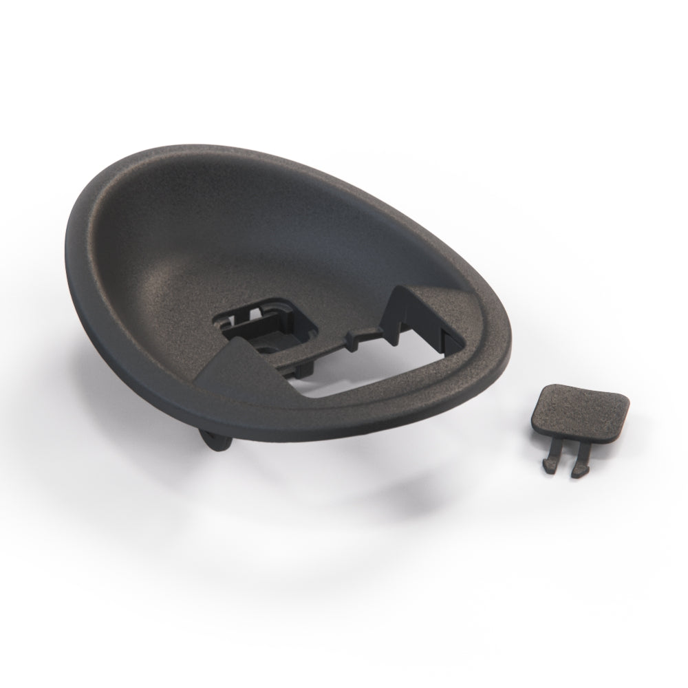 Mitsubishi Eclipse Door Handle Trim Cover Left or Right Black (MR987621 / MR987622) — view 3