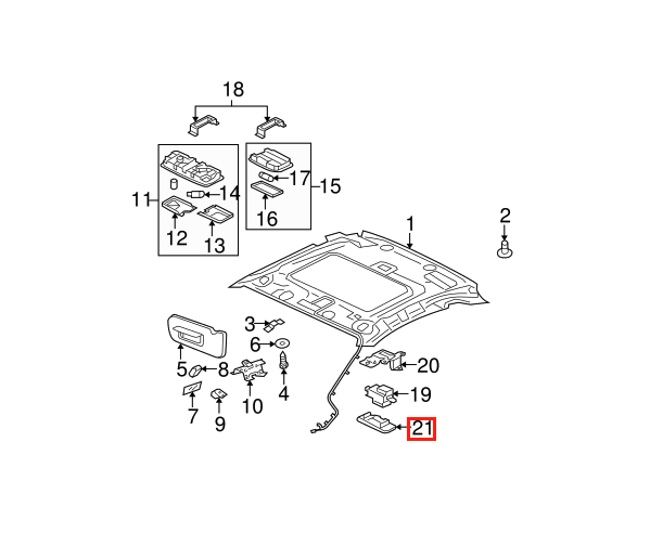 Mitsubishi Eclipse Galant Lancer Sunroof Switch Bezel Beige (5855A031HC) — view 4