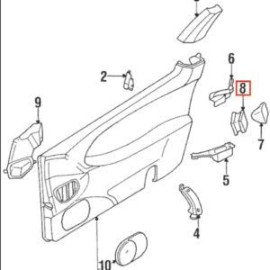 Nissan 300ZX Vent Grille Finisher Trim Cover Left Or Right 68763-30P00 / 68762-30P00 — view 4