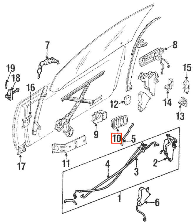 NISSAN 300ZX Z32 Front Door Interior Handle Bezel Trim Cover 80682-30P00 — view 5