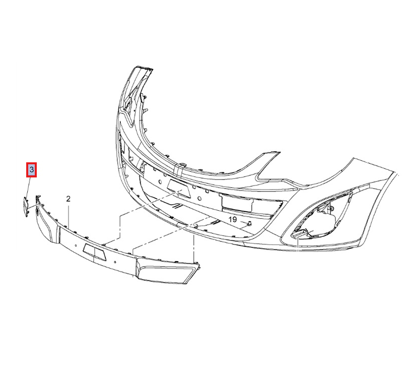 Opel Corsa Tow Cap Front Black (13285997) — view 5