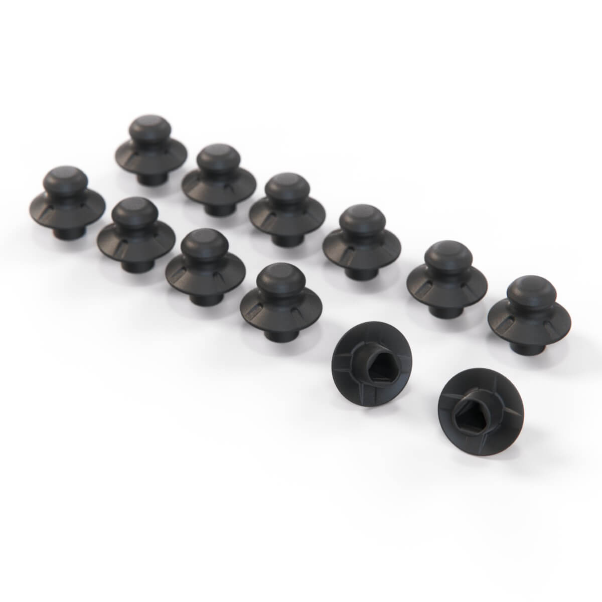 Opel Vauxhall Astra F Convertible Torneau Cover Fixing Nut Set of 12 Black (90511677) — view 4