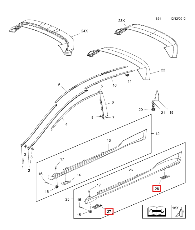 Opel Vauxhall Astra J Gtc Hb Jacking Point Cover Primed (13392231 / 13392233) — view 6