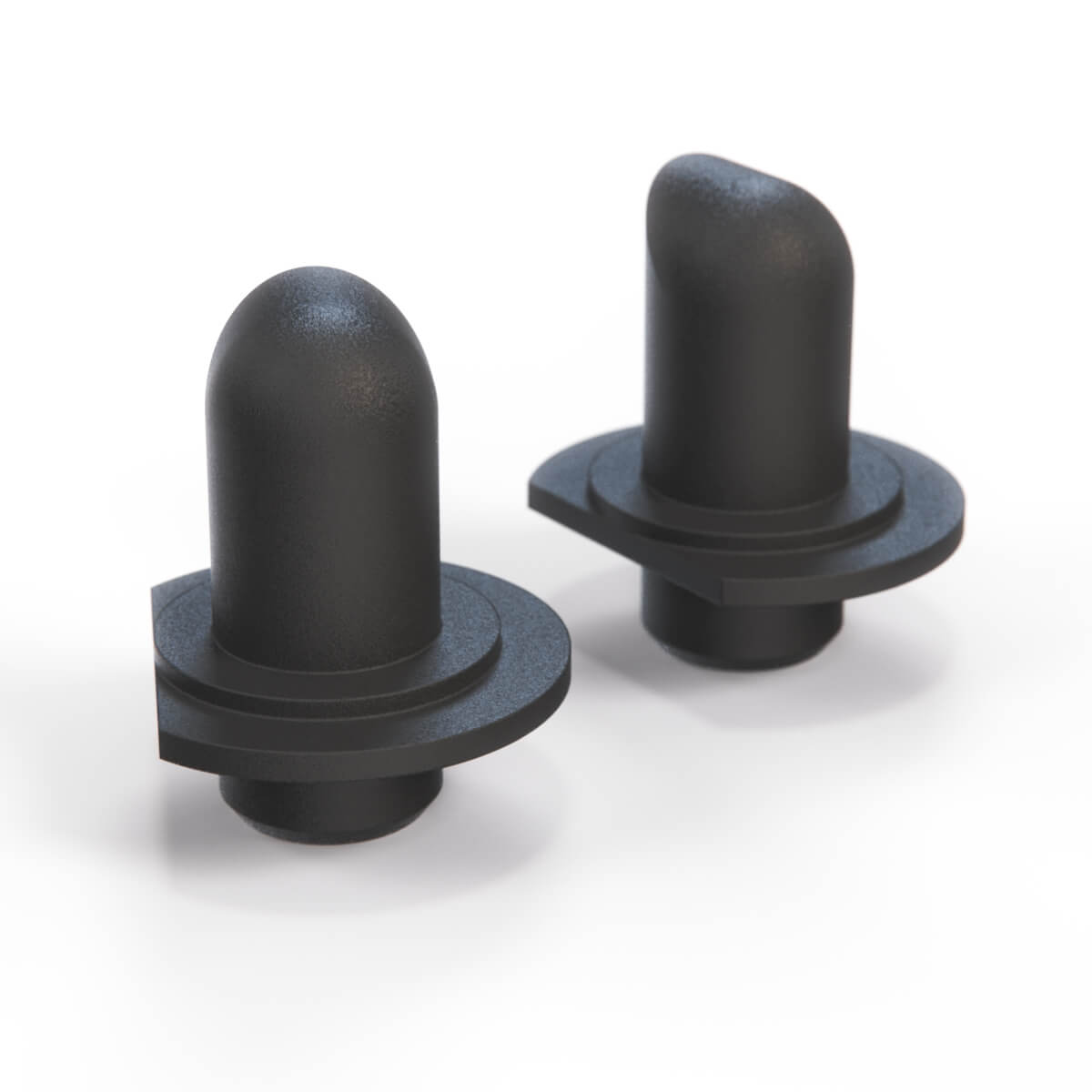 Mercedes-Benz W124/E36/W202 AMG 3.6l intake breather fitting set of 2, black — angled view