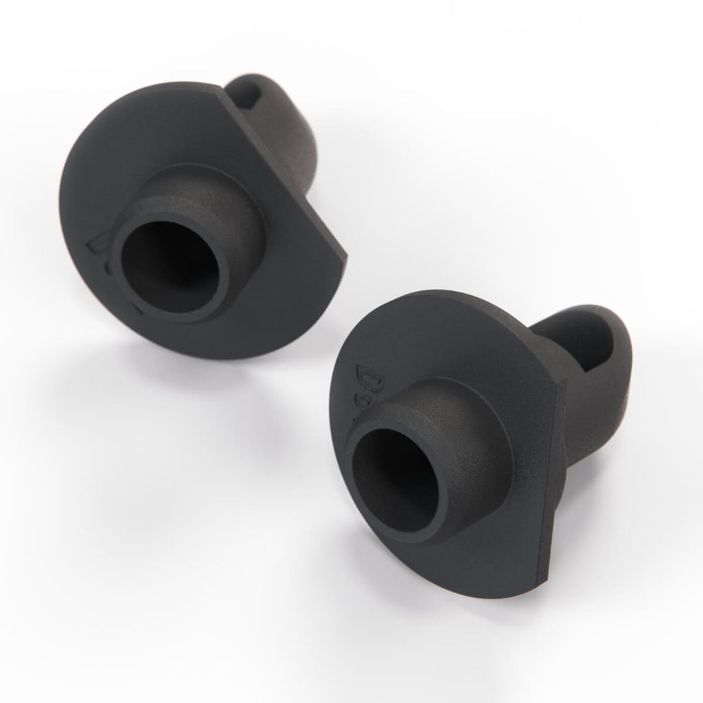 Mercedes-Benz W124/E36/W202 AMG 3.6l intake breather fitting set of 2, black — close-up view