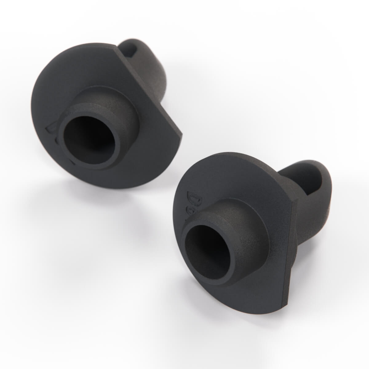 Mercedes-Benz W124/E36/W202 AMG 3.6l intake breather fitting set of 2, black — close-up view