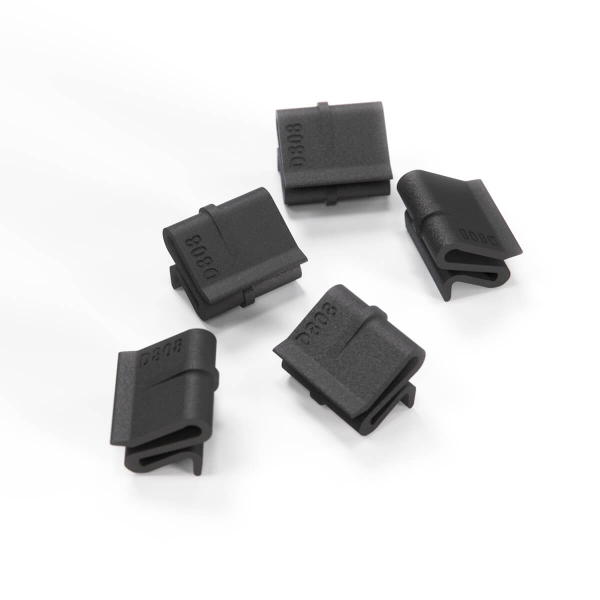Peugeot 305 Wheel Arch Clip Lokari Set of 5 Black — view 3