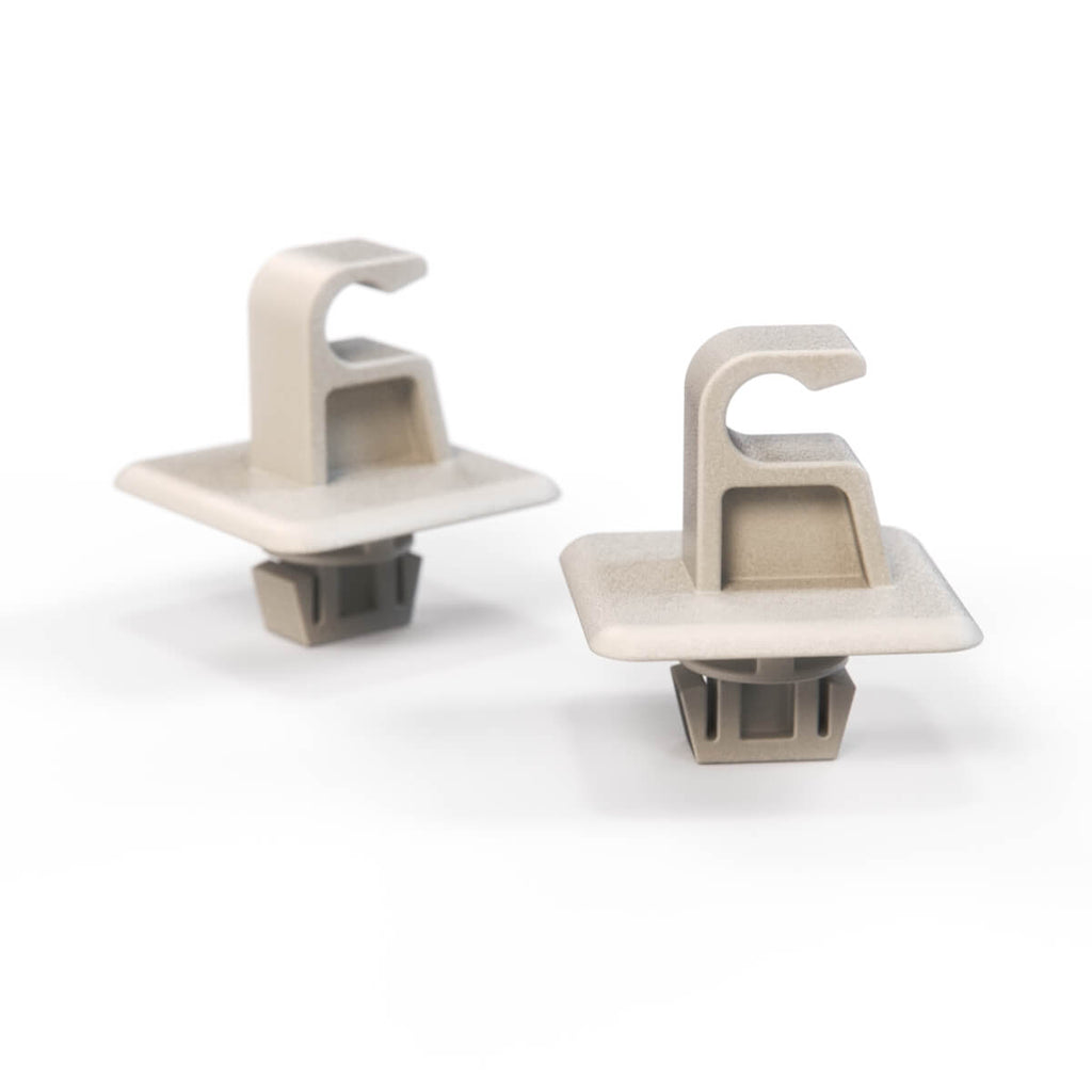 Peugeot Simca Talbot 1510 Sunvisor Hook Set of 2 White