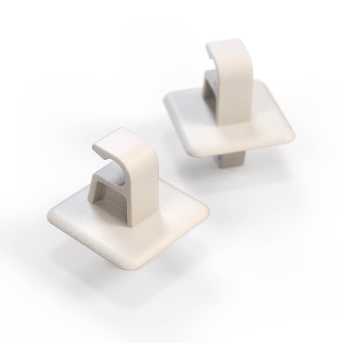 Peugeot Simca Talbot 1510 Sunvisor Hook Set of 2 White — view 2