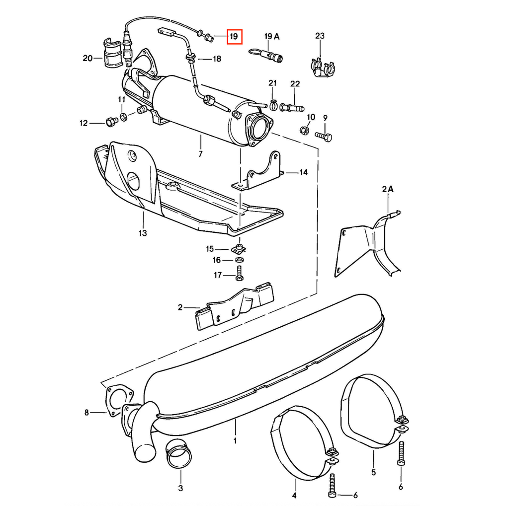 Porsche 911 928 944 964 968 Lambda Sensor (92860612400 / 92860612801) — view 5