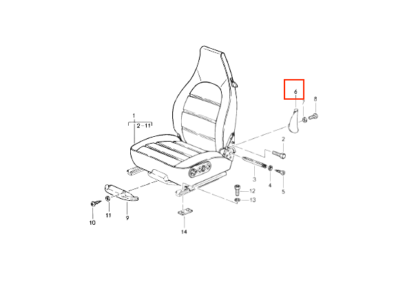 Porsche 911 964 968 924 944 993 Front Seat Hinge Cover Backing Plates Left Or Right Black 92852114702 / 92852114802 — view 4