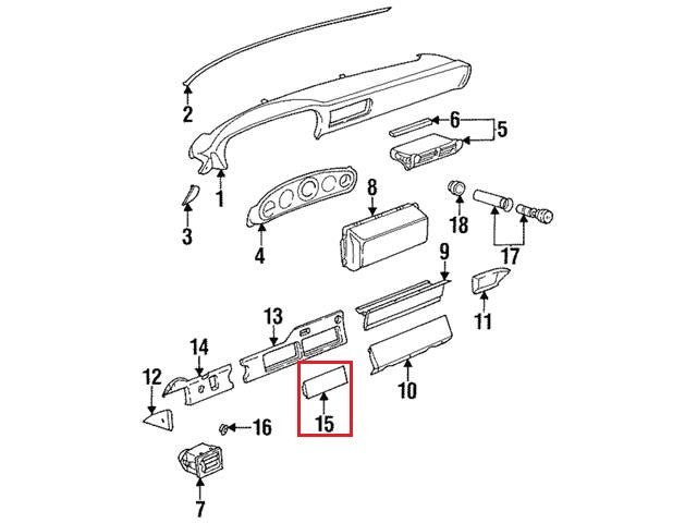 Porsche 911 964 Radio Delete Blanking Panel Faceplate Black 9115524630270B — view 3