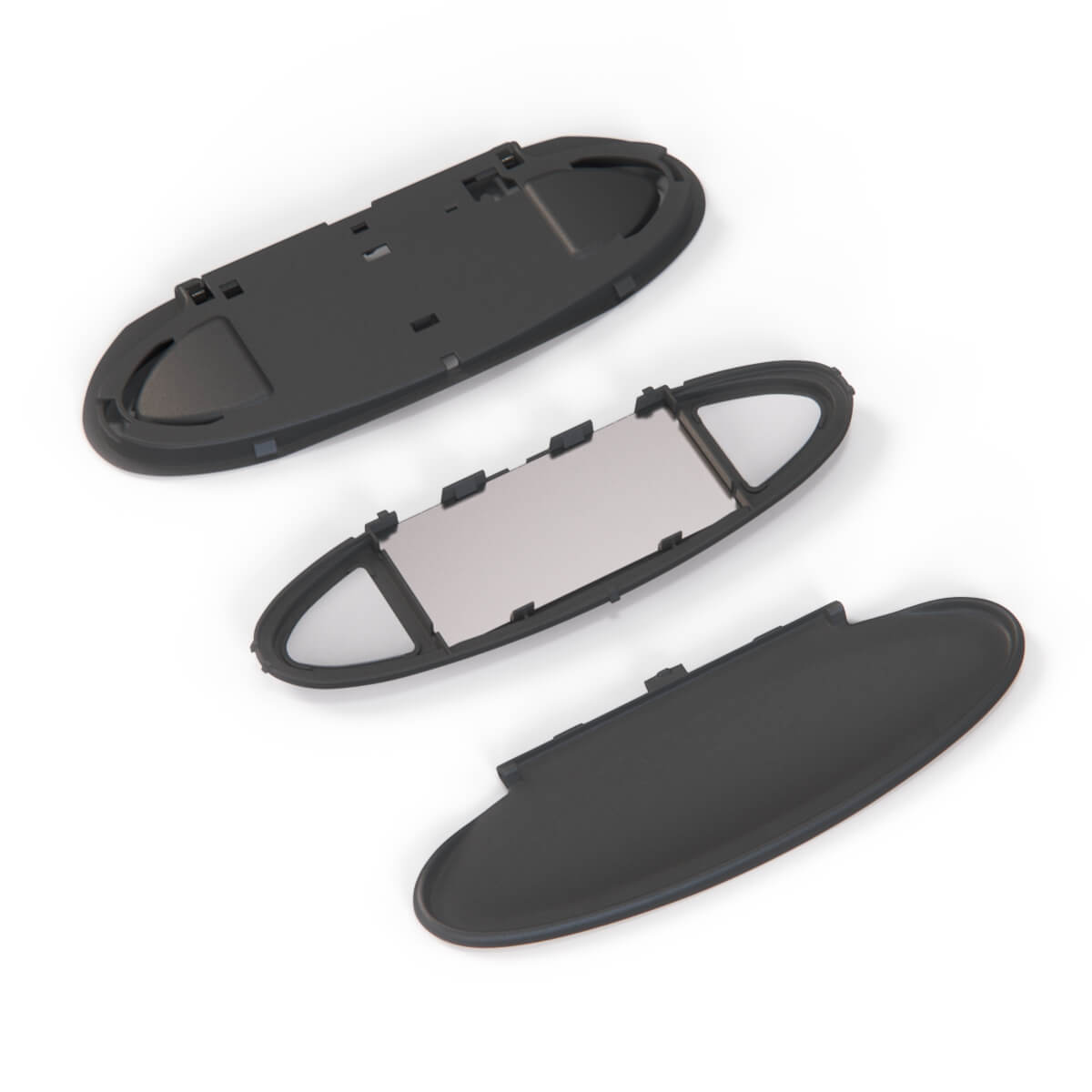 Porsche 911 996 / 986 Boxster Sunvisor Make-up Mirror Black (98673190101) — view 2