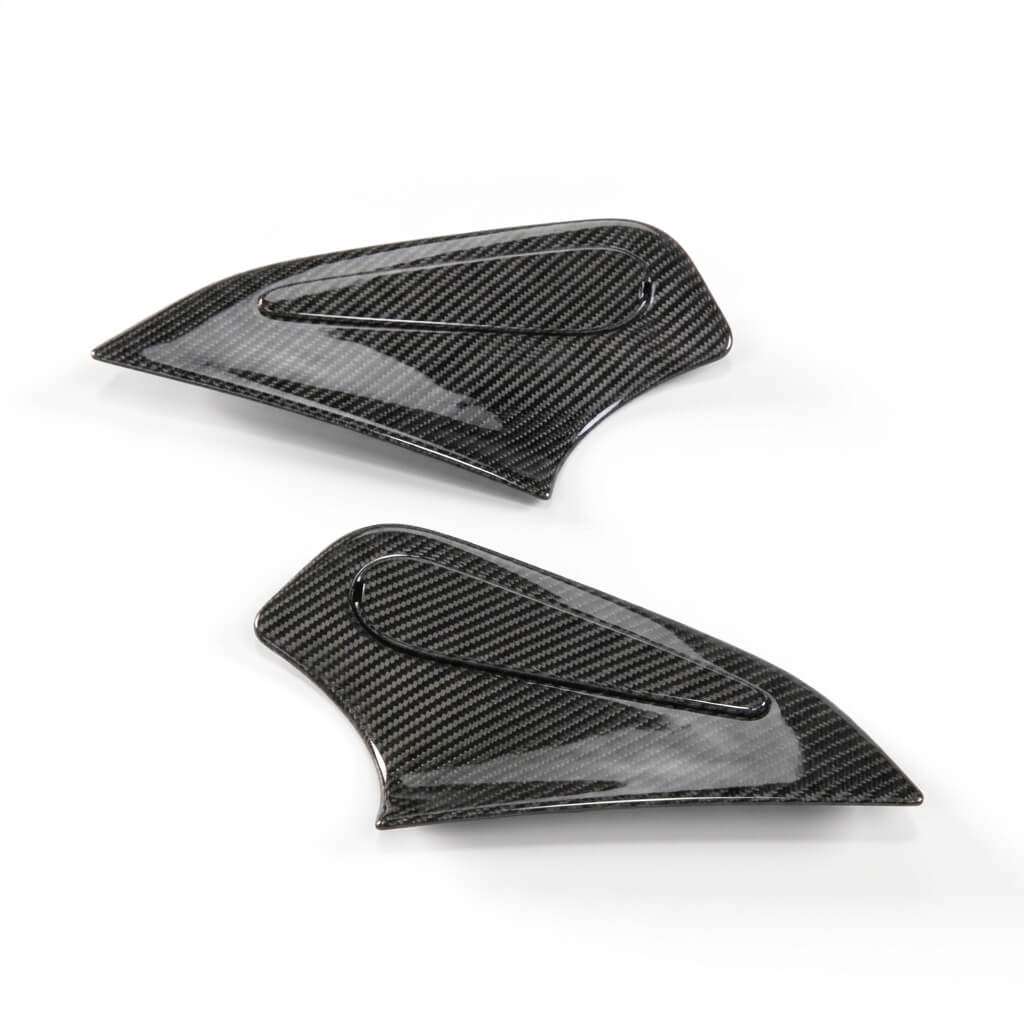 Porsche 911 996 Rear Seat Belt Delete Carbon Trim Set of 2 (99655554501 / 99655554601)