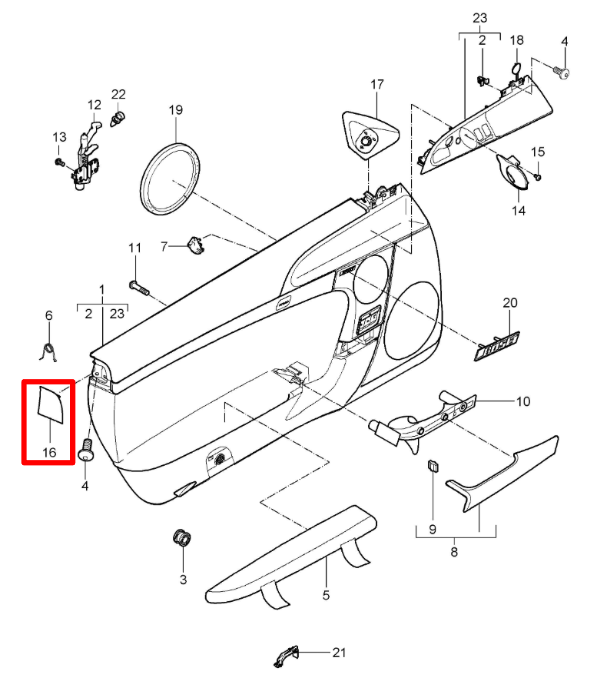 Porsche 911 997 Cayman Boxter Door Panel Upper End Trim Cap Left Or Right 99755568300 / 9975556400 — view 6