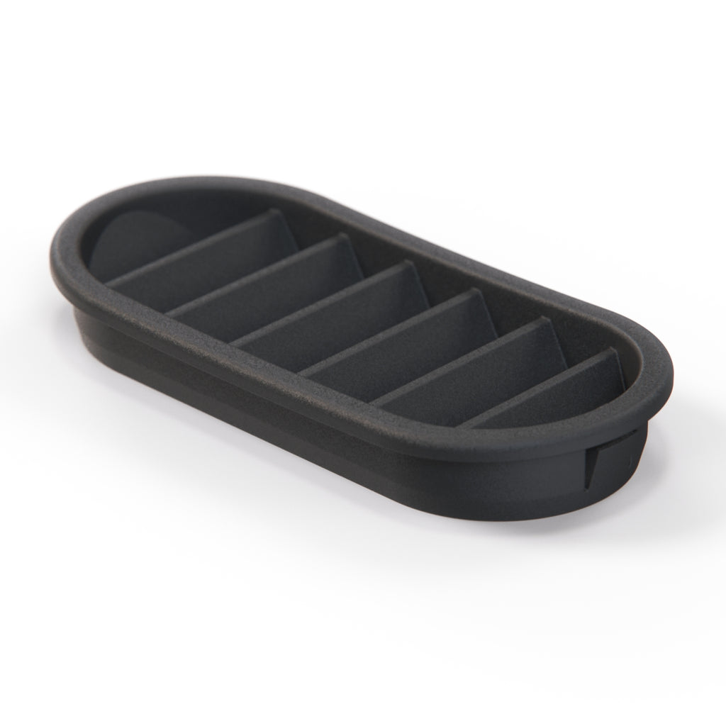 Porsche 924 944 968 B Pillar Door Vent Grille Black (477819175) — view 2