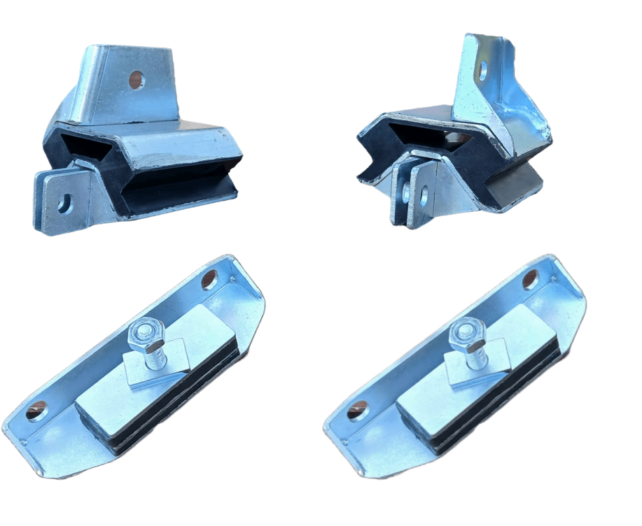 Porsche 924 / 944 / 968 Rear Axle Support Mount and Bearing Set of 4 (94433107501 / 94433107601 / 95133308832)