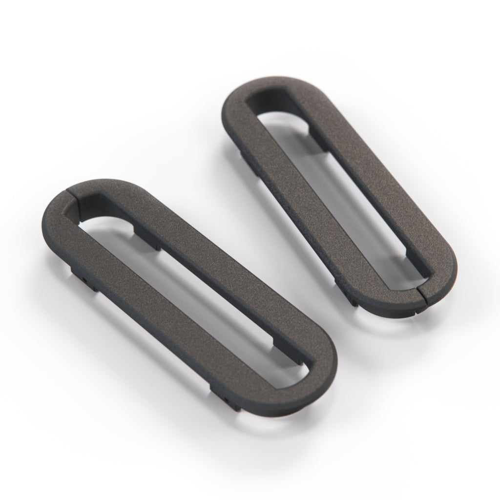 Porsche 924 944 968 Seat Belt Guide Rosette Trim Set of 2 Black (477867653)