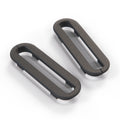 Porsche 924 944 968 Seat Belt Guide Rosette Trim Set of 2 Black (477867653)