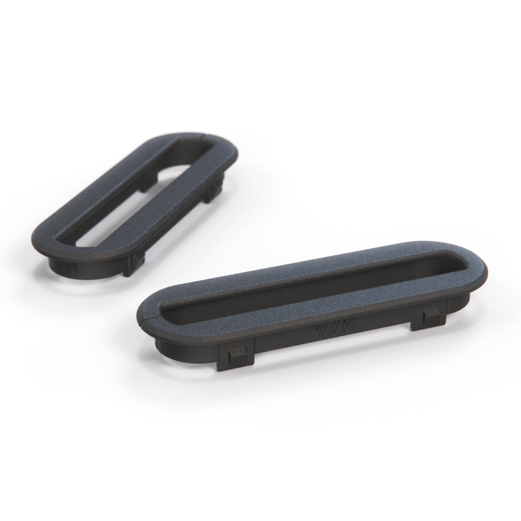 Porsche 924 944 968 Seat Belt Guide Rosette Trim Set of 2 Black (477867653) — view 2