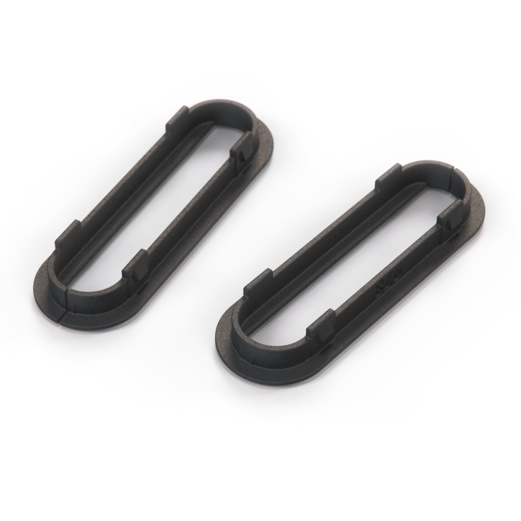 Porsche 924 944 968 Seat Belt Guide Rosette Trim Set of 2 Black (477867653) — view 3