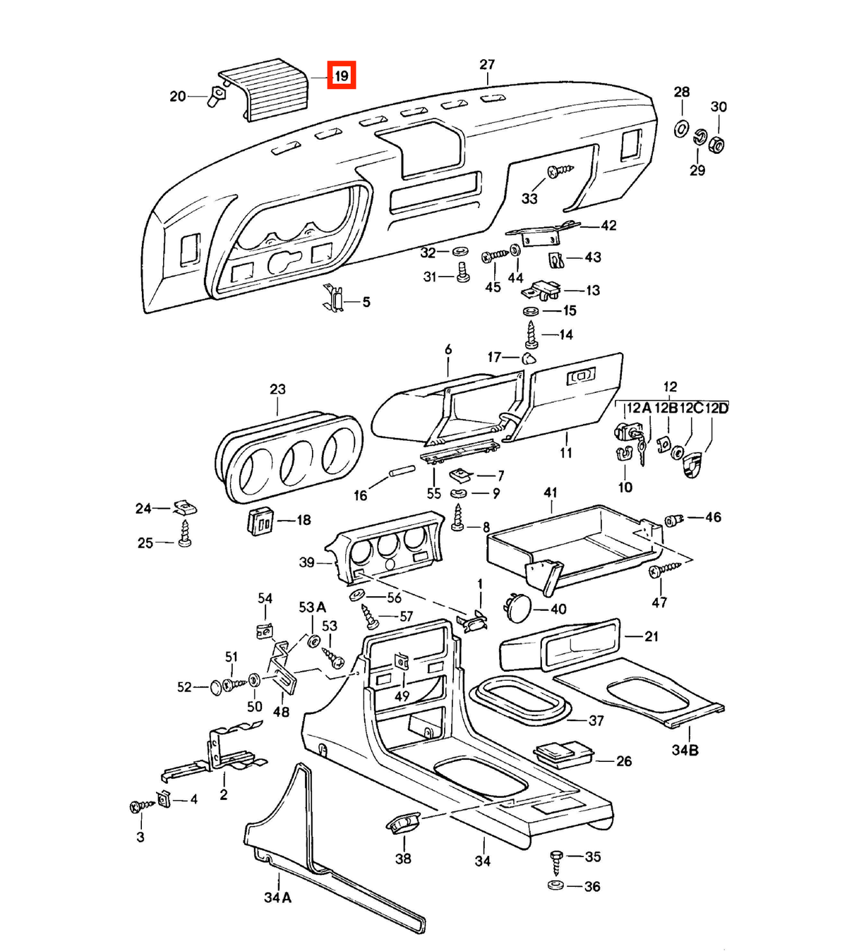 Porsche 924 / 944 Dashboard Speaker Cover All Colours (477857187) — view 4
